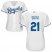 Kansas City Royals #21 Lucas Duda White Home Womens Stitched MLB Jersey