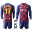 Barcelona #17 Griezmann Home Long Sleeves Kid Soccer Club Jersey