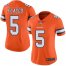 Nike Denver Broncos #5 Joe Flacco Orange Womens Stitched NFL Limited Rush Jersey