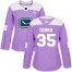 Adidas Vancouver Canucks #35 Thatcher Demko Purple Authentic Fights Cancer Womens Stitched NHL Jersey