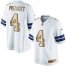 Nike Dallas Cowboys #4 Dak Prescott White Mens Stitched NFL Limited Gold Jersey