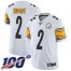 Nike Pittsburgh Steelers #2 Mason Rudolph White Mens Stitched NFL 100th Season Vapor Limited Jersey