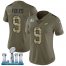 Nike Philadelphia Eagles #9 Nick Foles Olive/Camo Super Bowl LII Womens Stitched NFL Limited 2017 Salute to Service Jersey