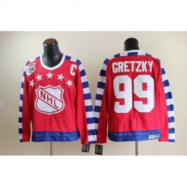 Edmonton Oilers #99 Wayne Gretzky Red All Star CCM Throwback 75TH Stitched NHL Jersey