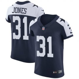 Nike Dallas Cowboys #31 Byron Jones Navy Blue Thanksgiving Mens Stitched NFL Vapor Untouchable Throwback Elite Jersey