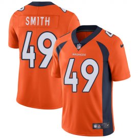 Nike Denver Broncos #49 Dennis Smith Orange Team Color Mens Stitched NFL Vapor Untouchable Limited Jersey