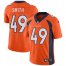 Nike Denver Broncos #49 Dennis Smith Orange Team Color Mens Stitched NFL Vapor Untouchable Limited Jersey