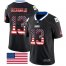 Nike New York Giants #13 Odell Beckham Jr Black Mens Stitched NFL Limited Rush USA Flag Jersey