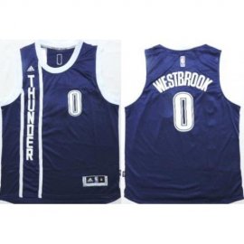 Oklahoma City Thunder #0 Russell Westbrook Blue Revolution 30 Swingman NBA Jerseys New Style