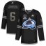 Adidas Colorado Avalanche #6 Erik Johnson Black 2022 Stanley Cup Champions Authentic Classic Stitched NHL Jersey Mens