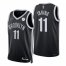 Nike Brooklyn Nets #11 Kyrie Irving Black Mens 2021-22 NBA 75th Anniversary Diamond Swingman Jersey – Icon Edition Mens