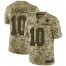 Nike Carolina Panthers #10 Curtis Samuel Camo Mens Stitched NFL Limited 2018 Salute To Service Jersey