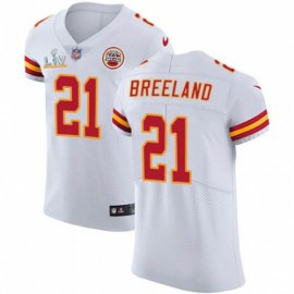 Nike Kansas City Chiefs #21 Bashaud Breeland White Mens Super Bowl LV Bound Stitched NFL New Elite Jersey