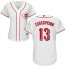 Cincinnati Reds #13 Dave Concepcion White Home Womens Stitched MLB Jersey
