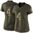 Nike Las Vegas Raiders #4 Derek Carr Green Womens Stitched NFL Limited 2015 Salute to Service Jersey