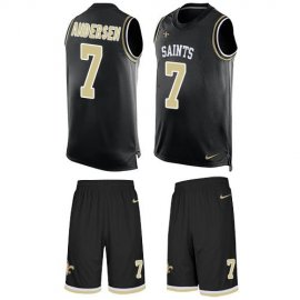 Nike New Orleans Saints #7 Morten Andersen Black Team Color Mens Stitched NFL Limited Tank Top Suit Jersey