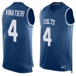 Nike Indianapolis Colts #4 Adam Vinatieri Royal Blue Team Color Mens Stitched NFL Limited Tank Top Jersey
