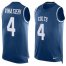 Nike Indianapolis Colts #4 Adam Vinatieri Royal Blue Team Color Mens Stitched NFL Limited Tank Top Jersey
