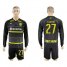 Dortmund #27 Castro Away Long Sleeves Soccer Club Jersey