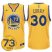 Golden State Warriors #30 Stephen Curry Record Breaking Season Exclusive 73 Wins Gold Swingman Jersey