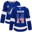 Adidas Tampa Bay Lightning #14 Pat Maroon Blue Home Authentic USA Flag Womens 2020 Stanley Cup Champions Stitched NHL Jersey