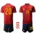 Spain #20 Asensio Red Home Kid Soccer Country Jersey