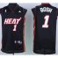 Miami Heat 1 Bosh Black Mesh Swingman Jersey Cheap