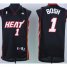 Miami Heat 1 Bosh Black Mesh Swingman Jersey Cheap