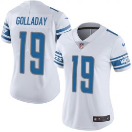 Nike Detroit Lions #19 Kenny Golladay White Womens Stitched NFL Vapor Untouchable Limited Jersey