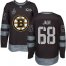 Adidas Boston Bruins #68 Jaromir Jagr Black 1917-2017 100th Anniversary Stanley Cup Final Bound Stitched NHL Jersey