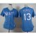 Kansas City Royals #13 Salvador Perez Light Blue Alternate 1 Womens Stitched MLB Jersey