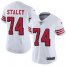 Nike San Francisco 49ers #74 Joe Staley White Rush Womens Stitched NFL Vapor Untouchable Limited Jersey