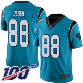 Nike Carolina Panthers #88 Greg Olsen Blue Alternate Mens Stitched NFL 100th Season Vapor Limited Jersey