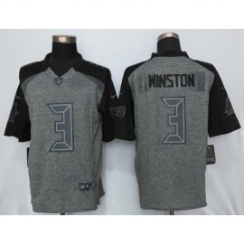 Nike Tampa Bay Buccaneers #3 Jameis Winston Gray Mens Stitched NFL Limited Gridiron Gray Jersey