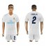 Real Madrid #2 Carvajal White Home Soccer Club Jersey