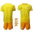 Argentina Blank Yellow Goalkeeper Kid Soccer Country Jersey