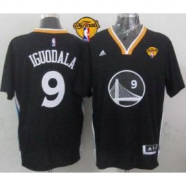 Warriors #9 Andre Iguodala New Black Alternate The Finals Patch Stitched NBA Jersey