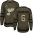 Adidas St. Louis Blues #6 Joel Edmundson Green Salute to Service Stanley Cup Champions Stitched NHL Jersey