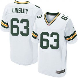 Nike Green Bay Packers #63 Corey Linsley White Mens Stitched NFL Elite Jersey