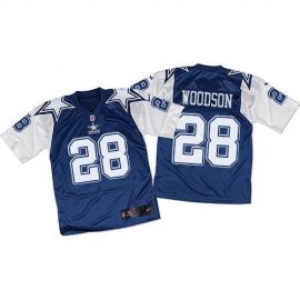 Nike Dallas Cowboys #28 Darren Woodson Navy Blue/White Mens Stitched NFL Throwback Elite Jersey