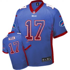 Nike Buffalo Bills #17 Josh Allen Royal Blue Team Color Mens Stitched NFL Elite Drift Fashion Jersey