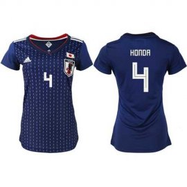 Womens Japan #4 Honda Home Soccer Country Jersey
