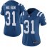 Nike Indianapolis Colts #31 Quincy Wilson Royal Blue Team Color Womens Stitched NFL Vapor Untouchable Limited Jersey