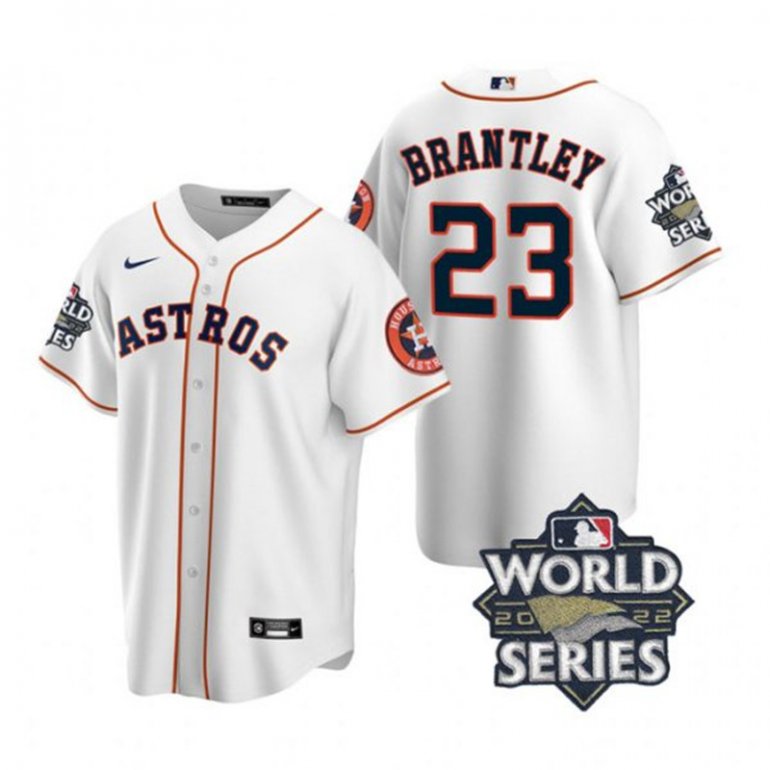 Astros 23 Michael Brantley White Nike 2022 World Series Cool Base Jersey Astros 23 Michael Brantley White Nike 2022 World Series Cool Base Jersey