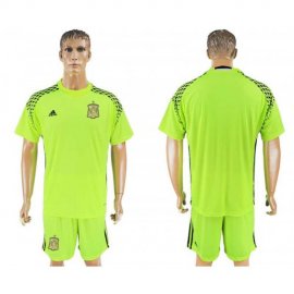 Spain Fluorescent Green Goalkeeper 2018 FIFA World Cup Soccer Jersey