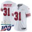 Nike San Francisco 49ers #31 Raheem Mostert White Super Bowl LIV 2020 Youth Stitched NFL Limited Rush 100th Season Jersey