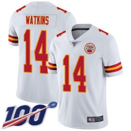 Nike Kansas City Chiefs #14 Sammy Watkins White Mens Stitched NFL 100th Season Vapor Limited Jersey