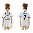 Womens Real Madrid #7 Ronaldo Home Soccer Club Jersey