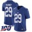 Nike New York Giants #29 Xavier McKinney Royal Blue Team Color Youth Stitched NFL 100th Season Vapor Untouchable Limited Jersey