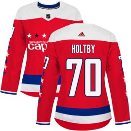 Adidas Washington Capitals #70 Braden Holtby Red Alternate Authentic Womens Stitched NHL Jersey